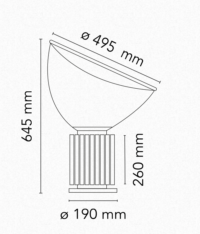 Lampe de Table "Taccia" – Achille & Pier Giacomo Castiglioni pour Flos (Design 1962)
