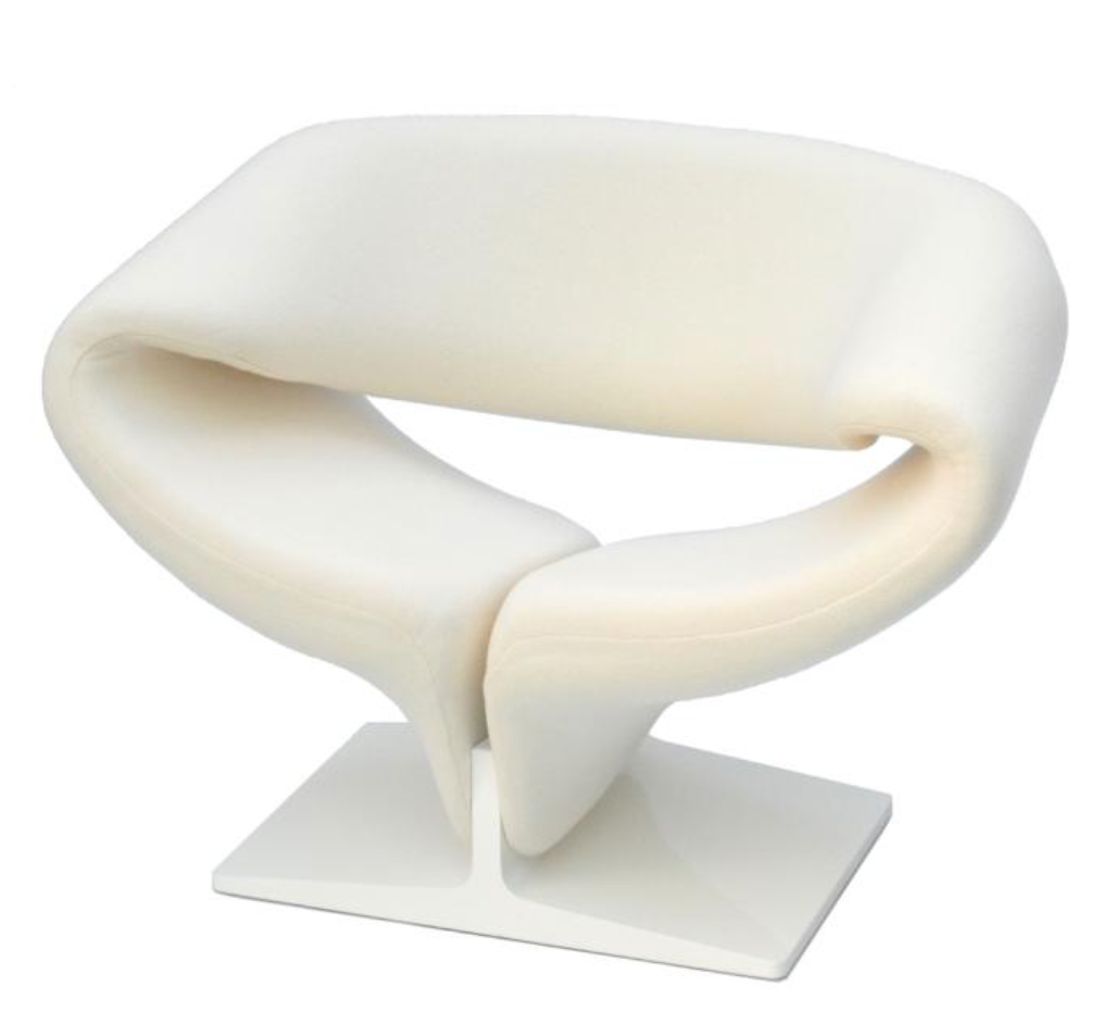 Fauteuil "Ribbon" (N°582) & Son Ottoman – Pierre Paulin pour Artifort (c. 1965)