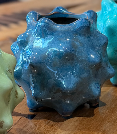 Vases "Oursin" en Céramique Émaillée — Style Vallauris / Space Age