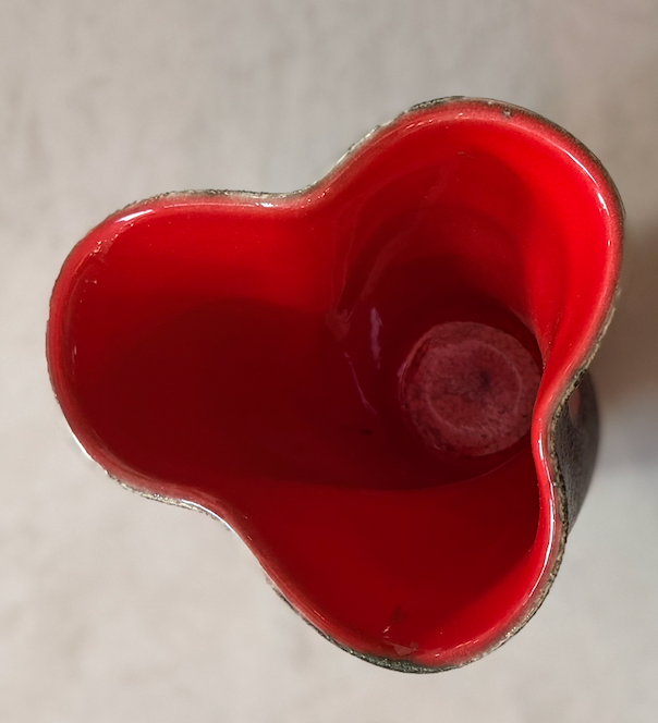 Vases Organiques en Céramique Émaillée bicolore — Col Trilobé (Style Vallauris / 50's-60's)