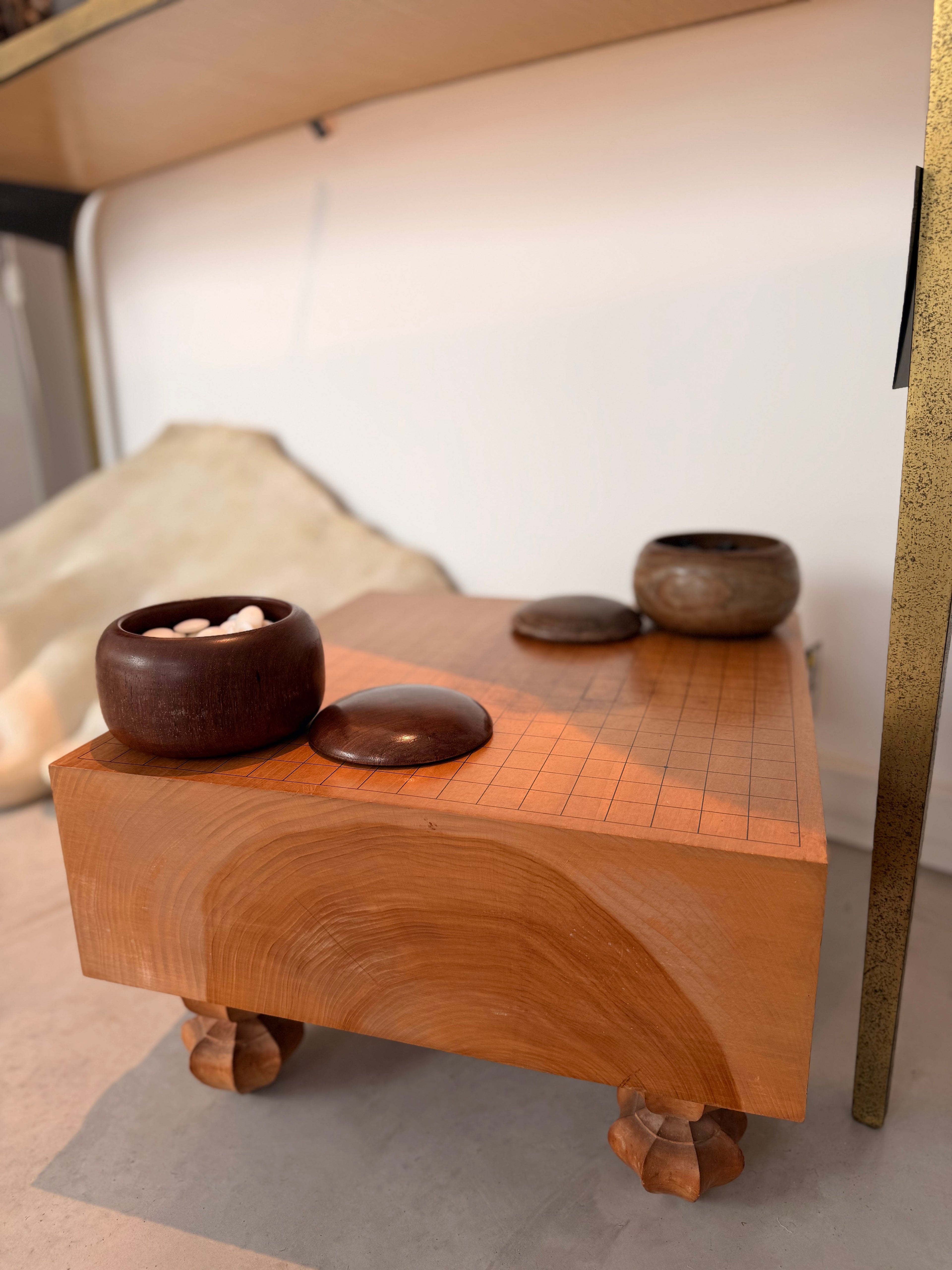 Traditional Go Board with Legs & Solid Wood Bowls - Collector's Go Set