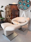Fauteuil "Ribbon" (N°582) & Son Ottoman – Pierre Paulin pour Artifort (c. 1965)