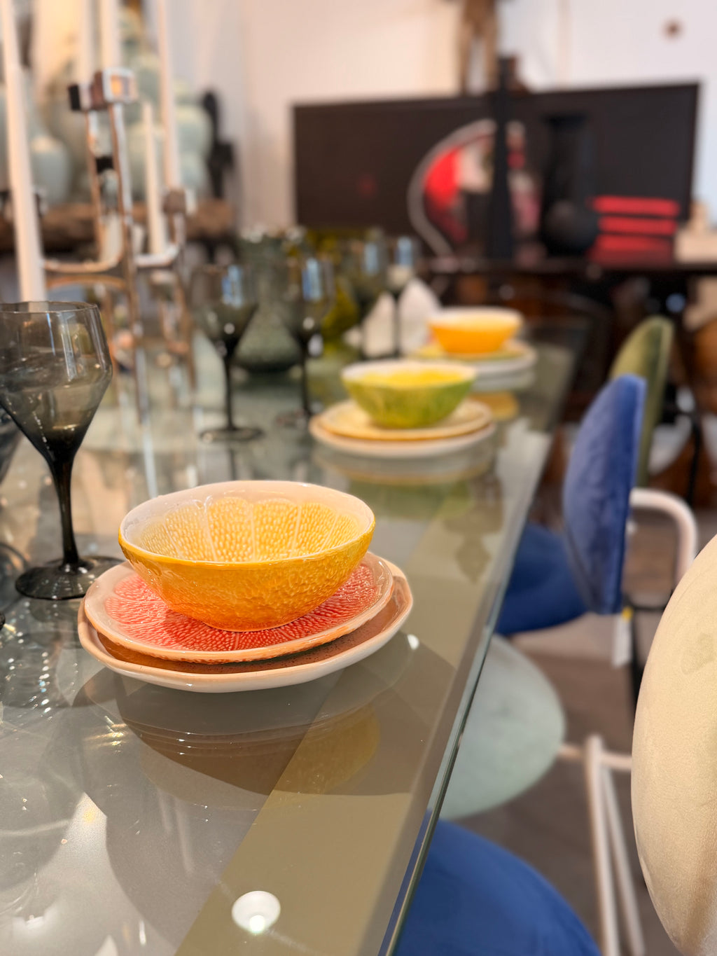 Bols et petites assiettes en Céramique Motif Agrume — Chehoma
