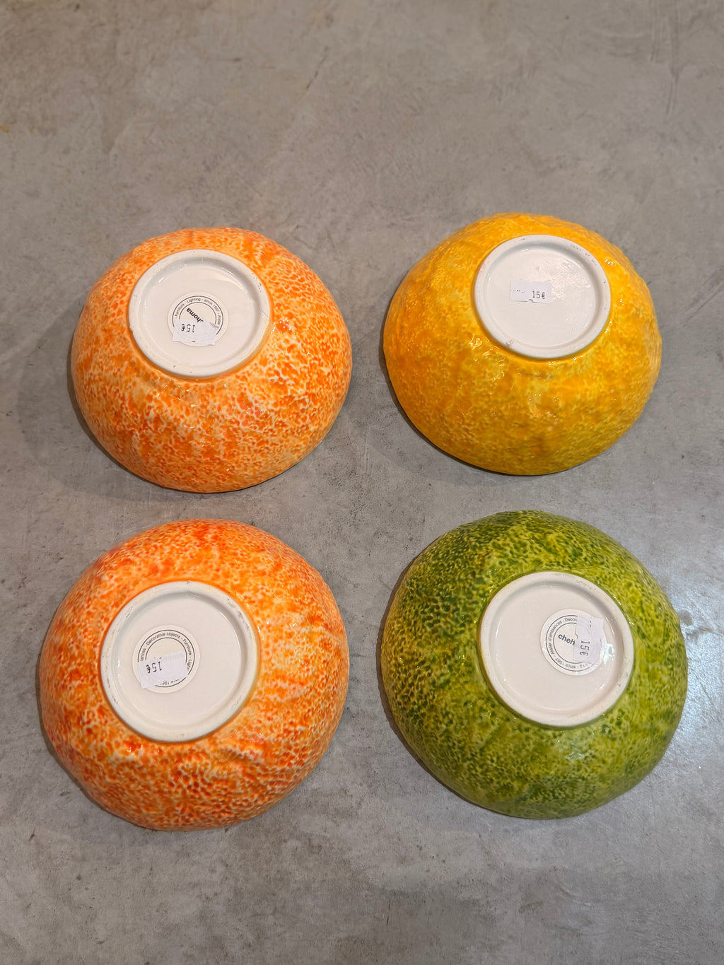 Bols et petites assiettes en Céramique Motif Agrume — Chehoma