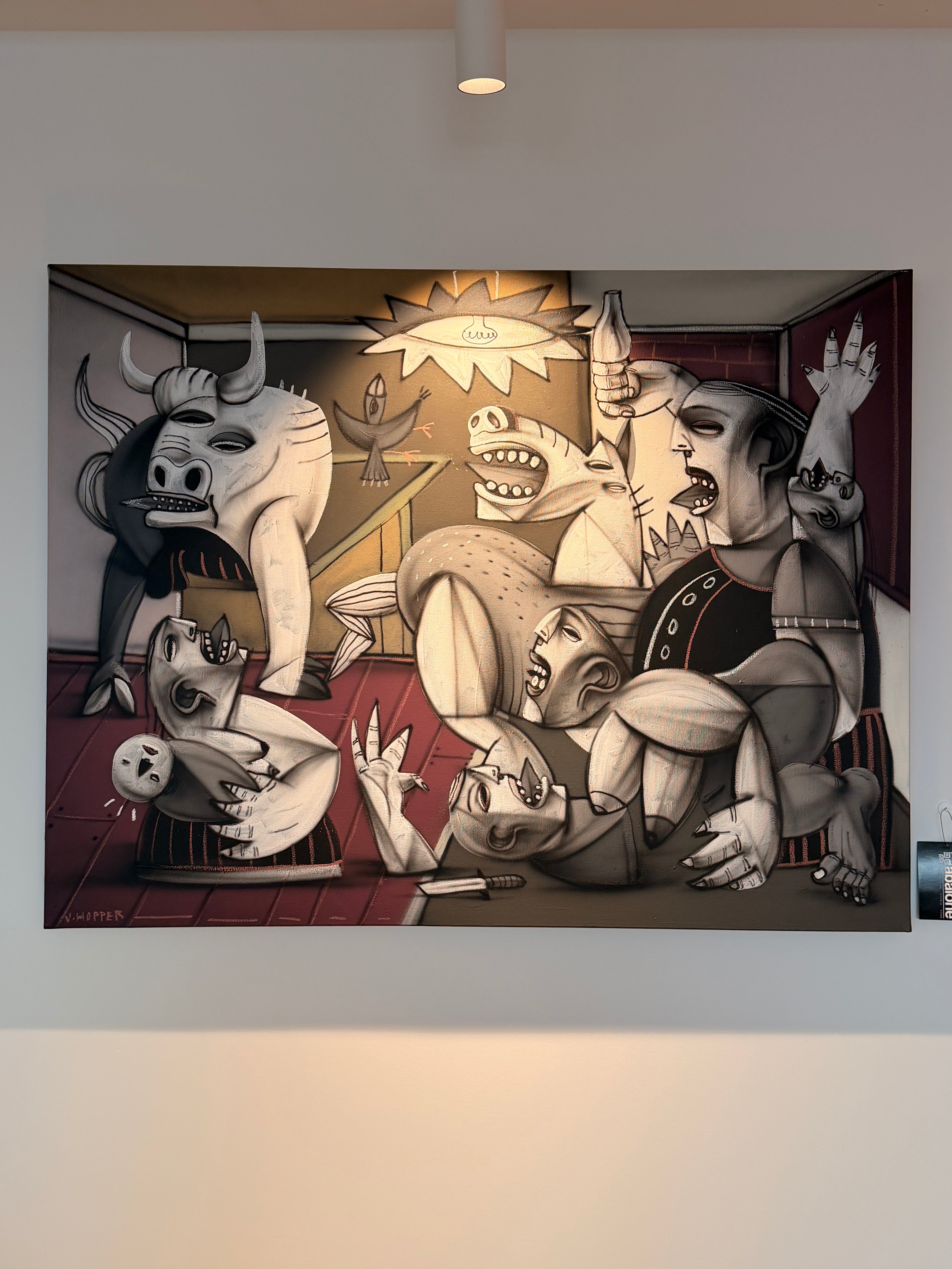 Tableau Street Art « Guernica 3.0 variation » (2022) par Jone Hopper – Œuvre Originale Unique, Format Galerie (89 x 116 cm)