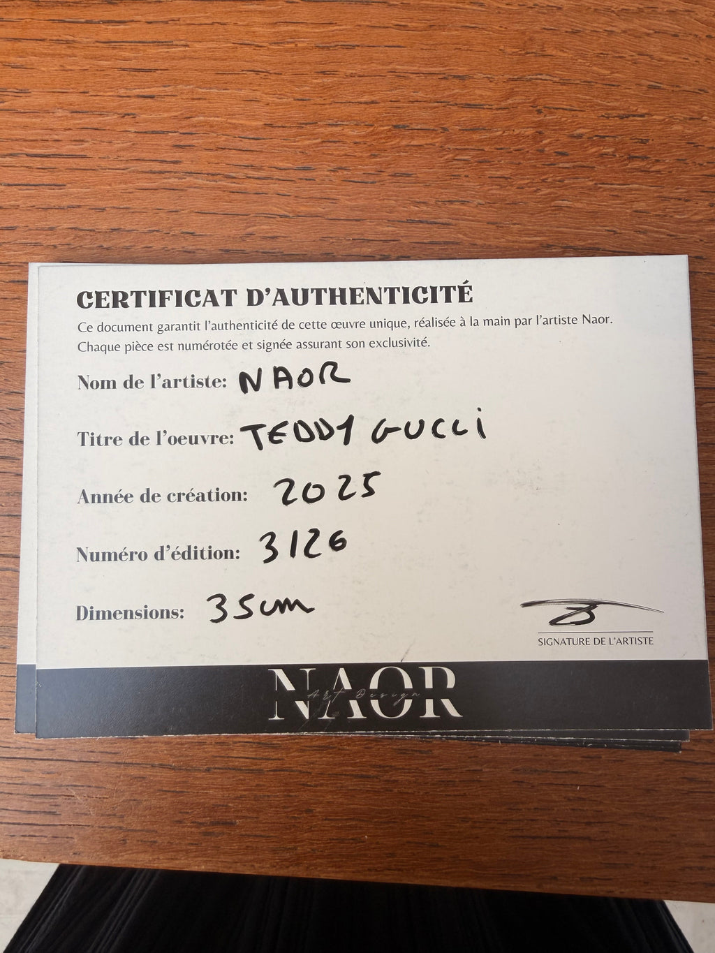 "Teddy" par Naor