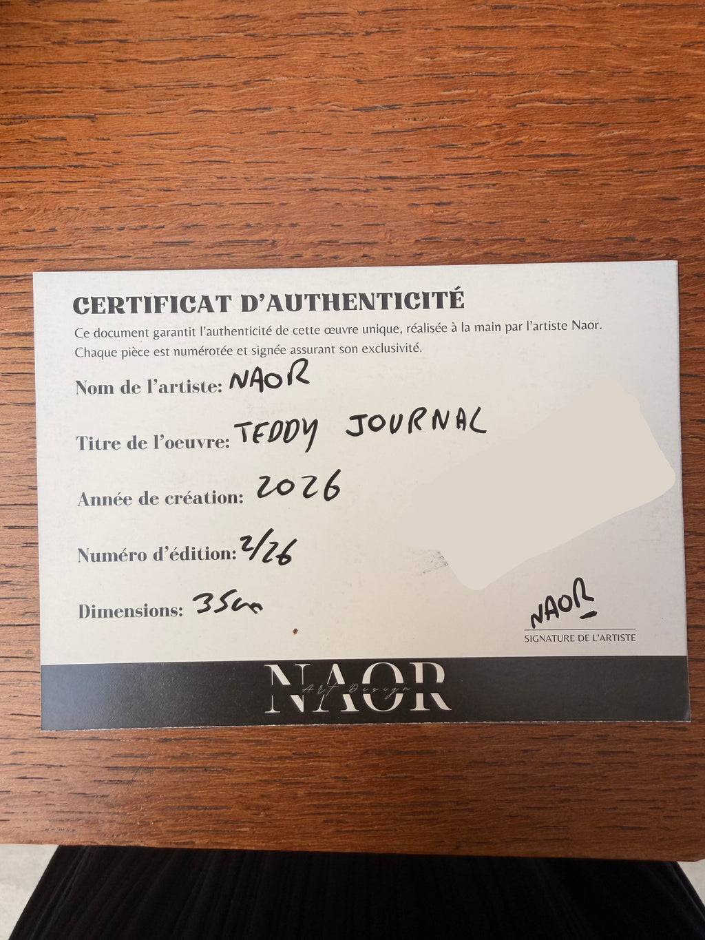"Teddy" par Naor
