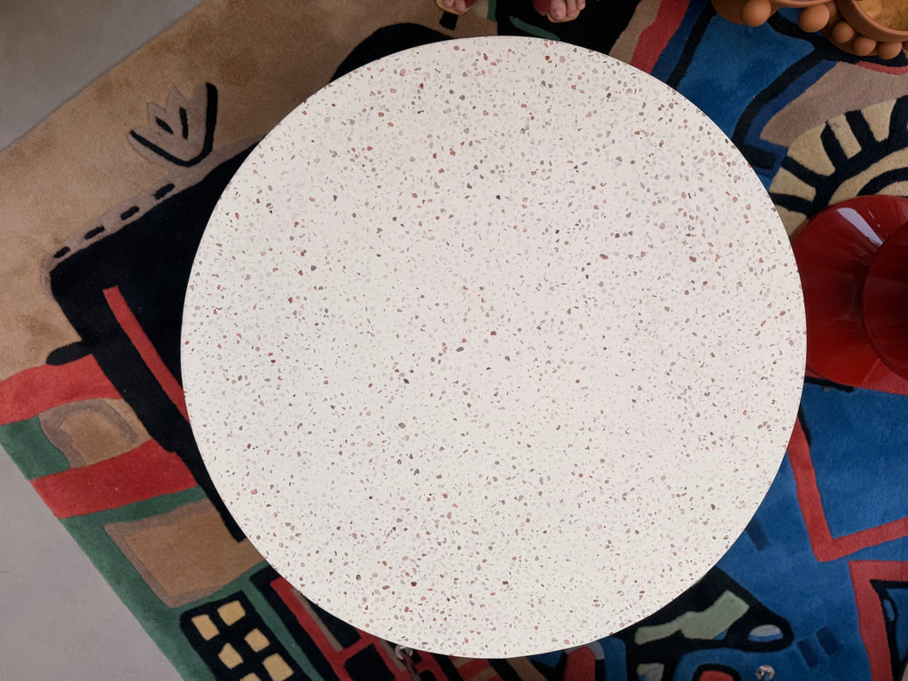 Table basse "Charlène" - Vermissen (Terrazzo blanc)