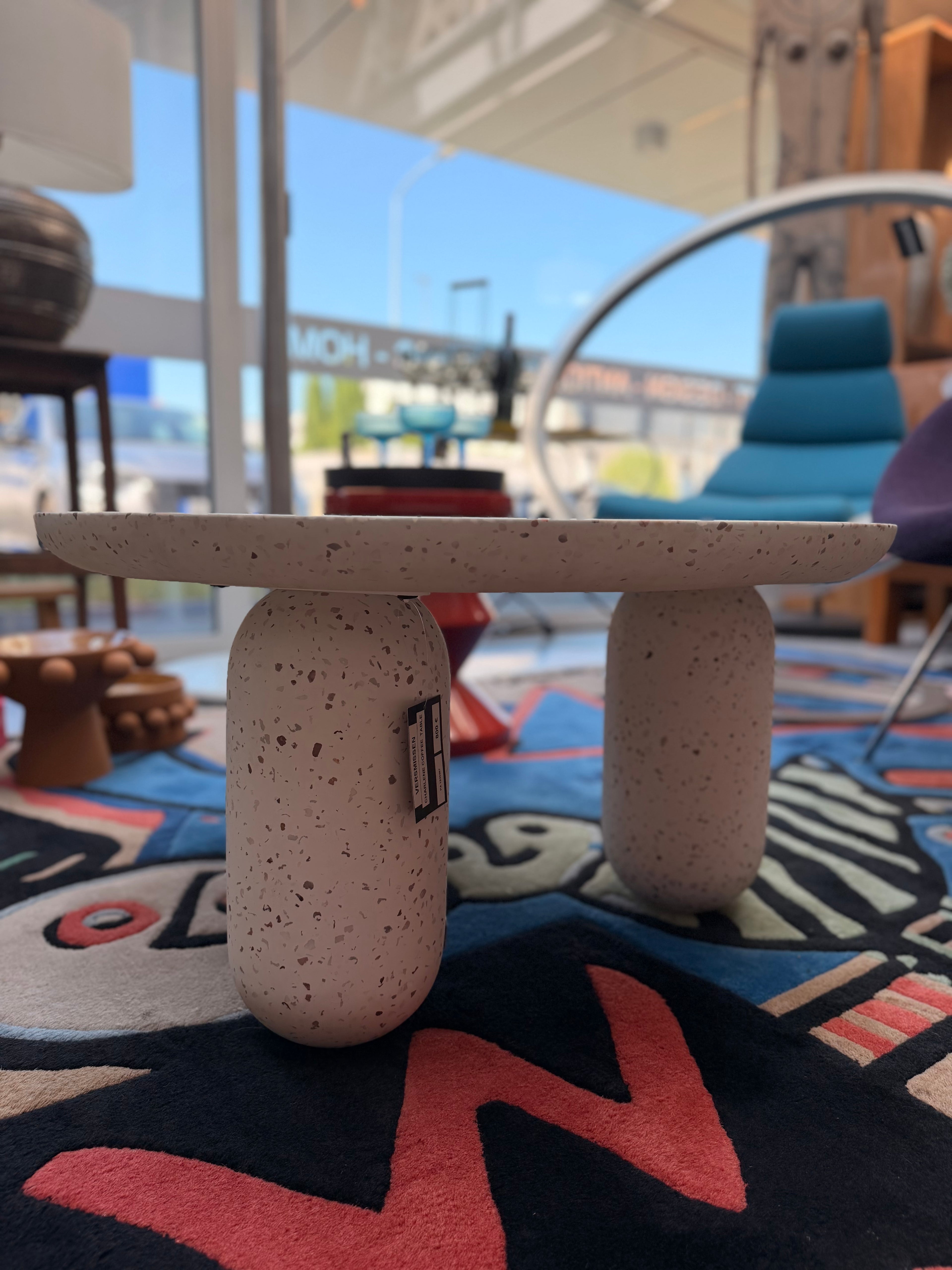 Table basse "Charlène" - Vermissen (Terrazzo blanc)