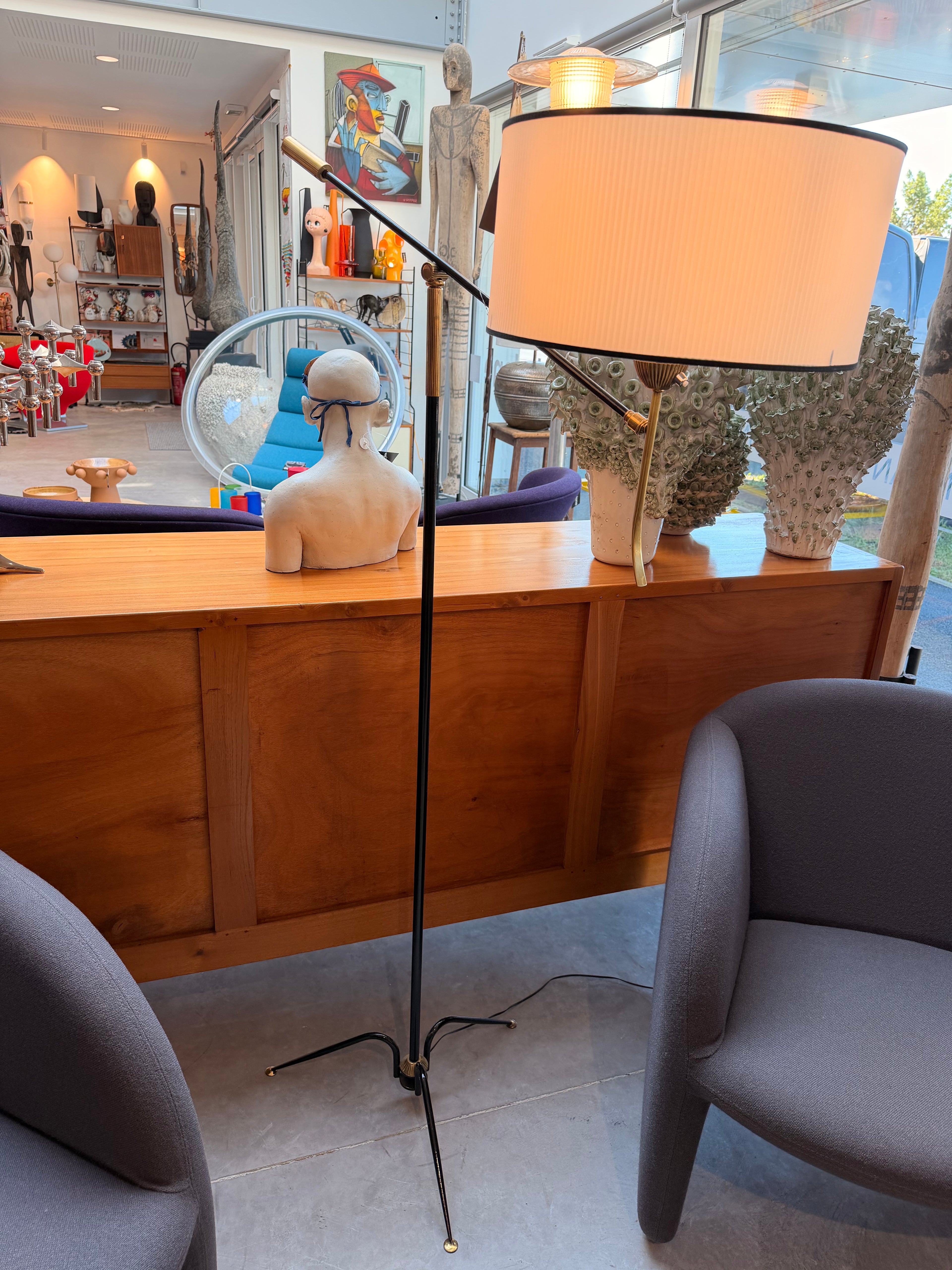 Lampadaire de Collection « Balancier » Modèle T644 – Maison Lunel (France)