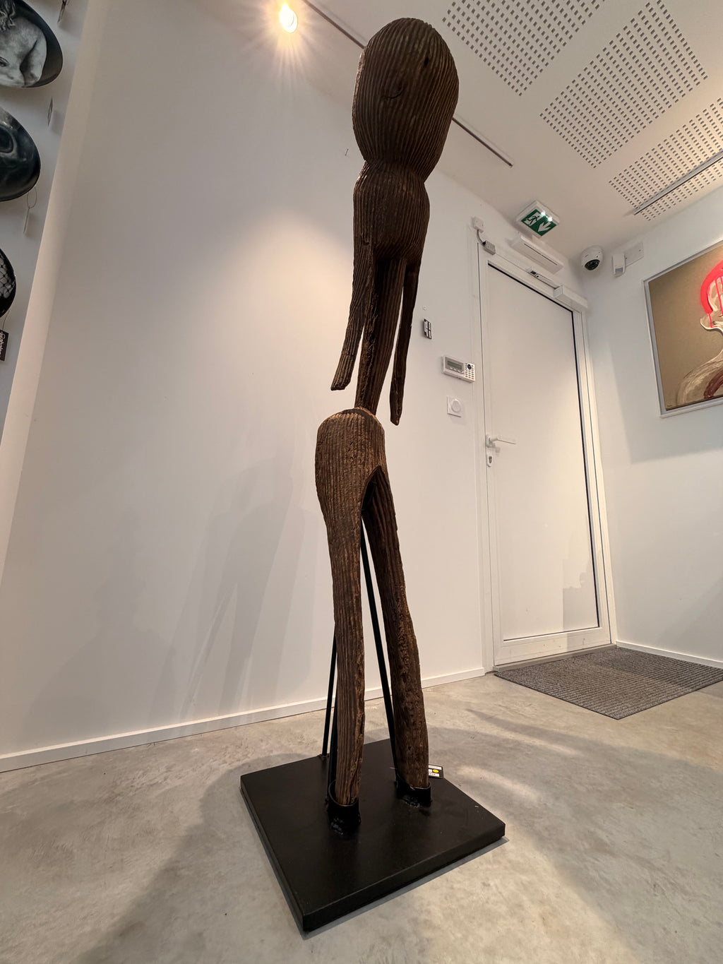 Large Anthropomorphic Moba Statue (Togo) – Monoxylous Wooden Ethnic Sculpture, West African Tribal Art