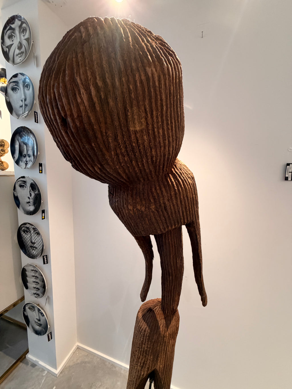 Large Anthropomorphic Moba Statue (Togo) – Monoxylous Wooden Ethnic Sculpture, West African Tribal Art