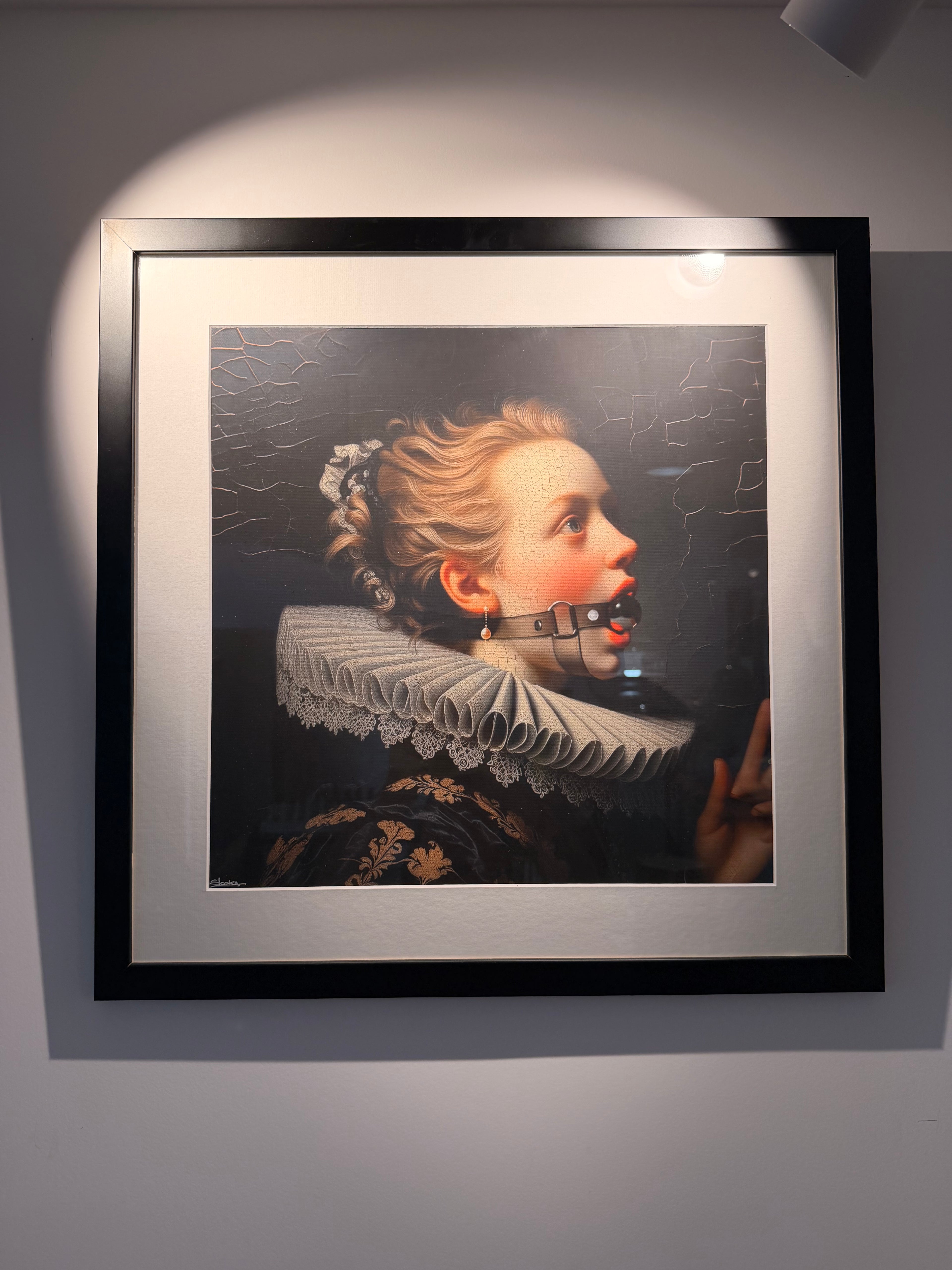 Reinvented Neoclassical Painting "Believe" (2024) by Slasky – Rare Limited Edition 2/5, Giclée on Framed Museum Canvas