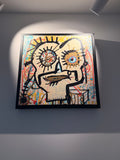 Street Art Painting "Duke" (2011) by Paul Kostabi – Unique Original Artwork, Painting on Canvas in a Floating Frame