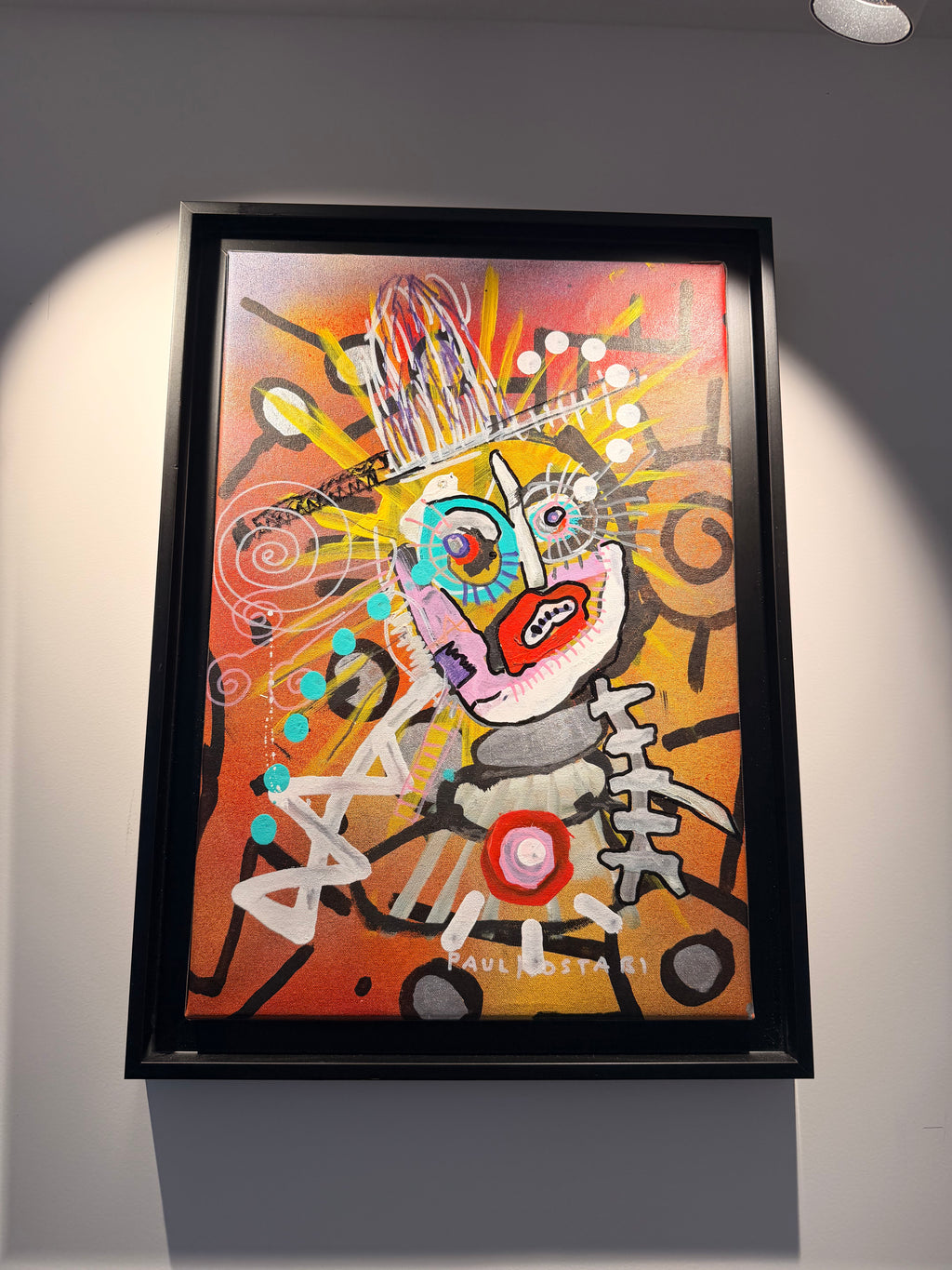 Street Art Painting "Freaky Wonder" (2021) by Paul Kostabi – Unique Original Artwork, Oil & Acrylic on Framed Canvas