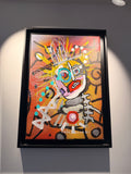 Street Art Painting "Freaky Wonder" (2021) by Paul Kostabi – Unique Original Artwork, Oil & Acrylic on Framed Canvas