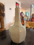 Large Hexagonal Celadon Crackle Glaze Bottle Vase
