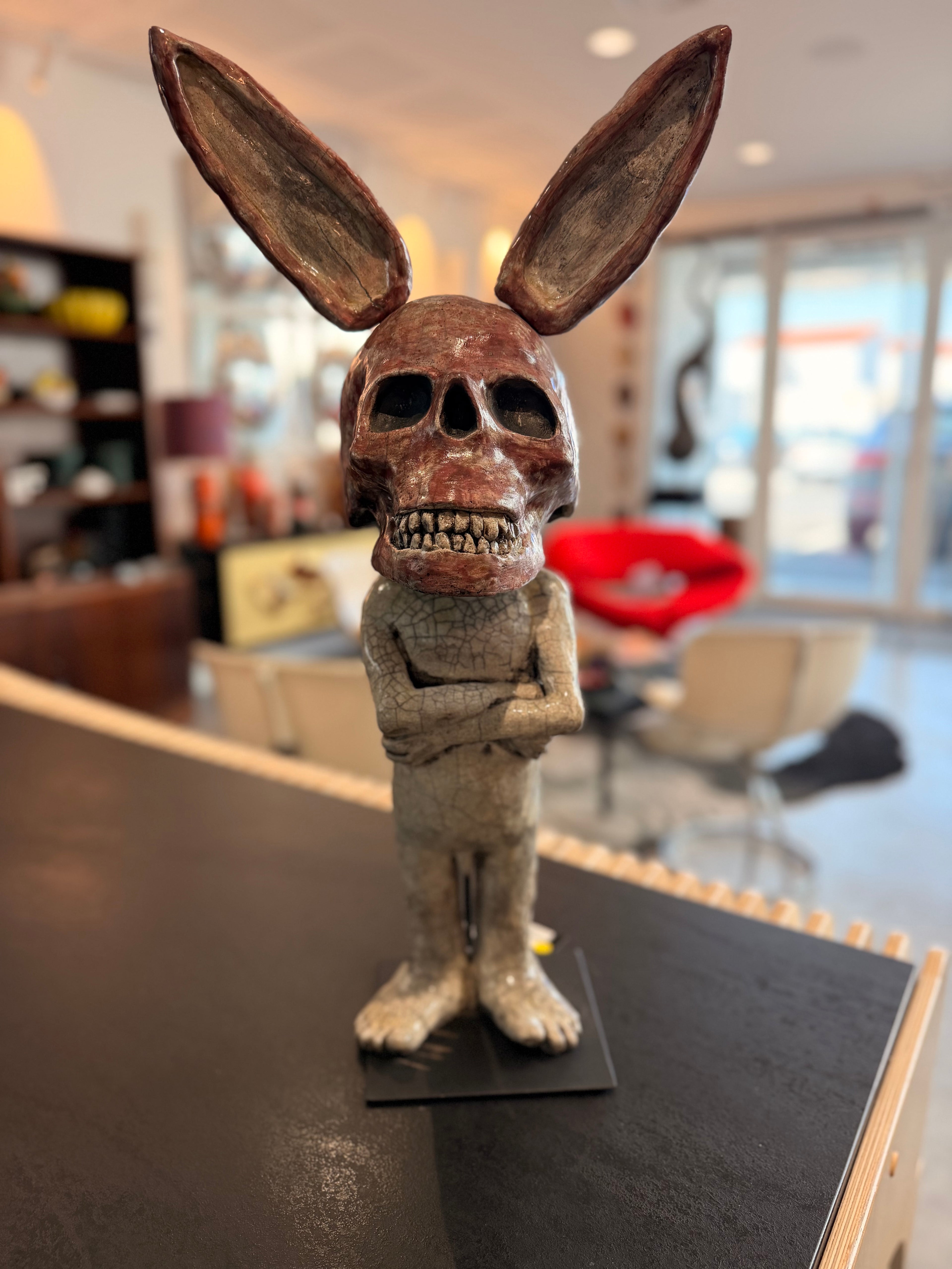 "DEAR RABBIT" Ceramic Sculpture – Original Contemporary Art by Pierre Sgamma