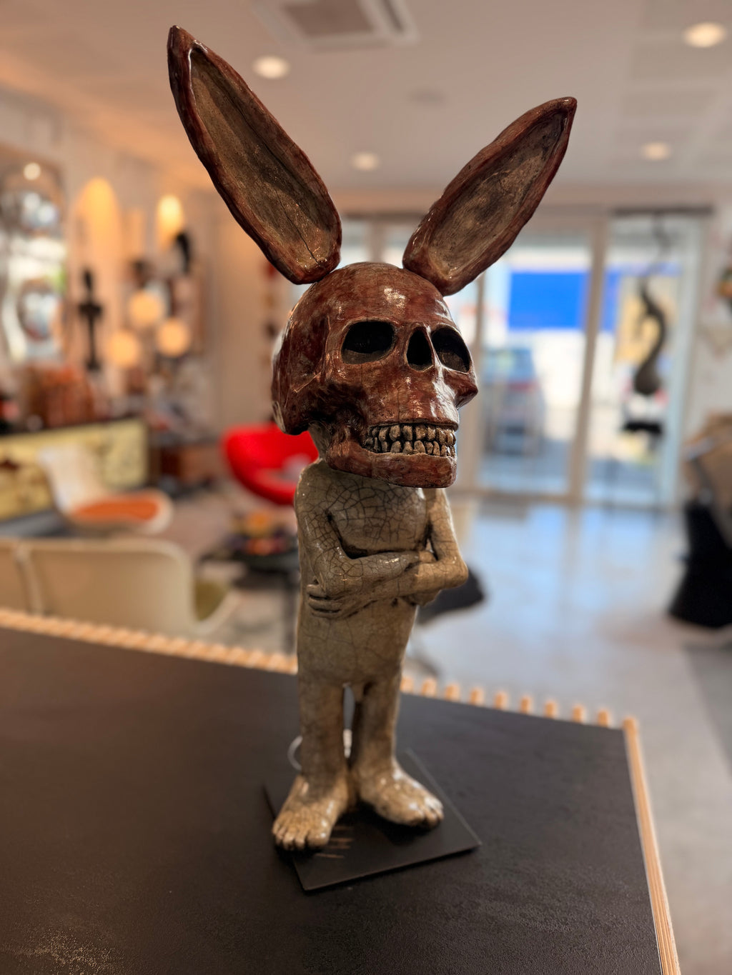 "DEAR RABBIT" Ceramic Sculpture – Original Contemporary Art by Pierre Sgamma