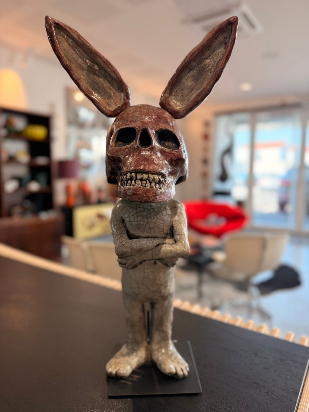"DEAR RABBIT" Ceramic Sculpture – Original Contemporary Art by Pierre Sgamma