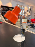 Lampe de Bureau Eyeball Vintage 70's – Design Space Age & Industriel en Métal Orange et Chrome