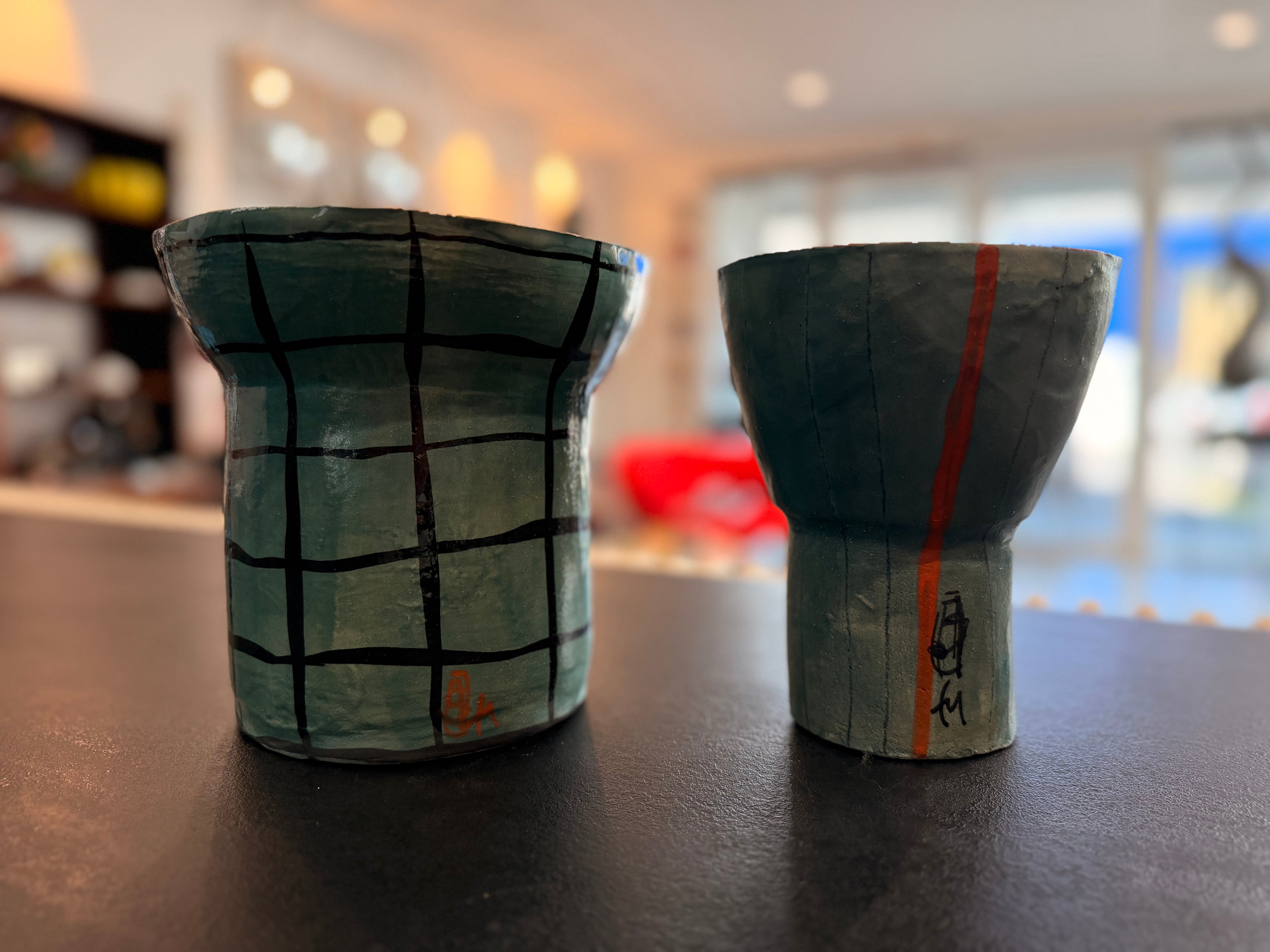 "Totem" Ceramic Art Vases – Unique Studio Creations by Catherine Meurger (Sold individually or as a pair)