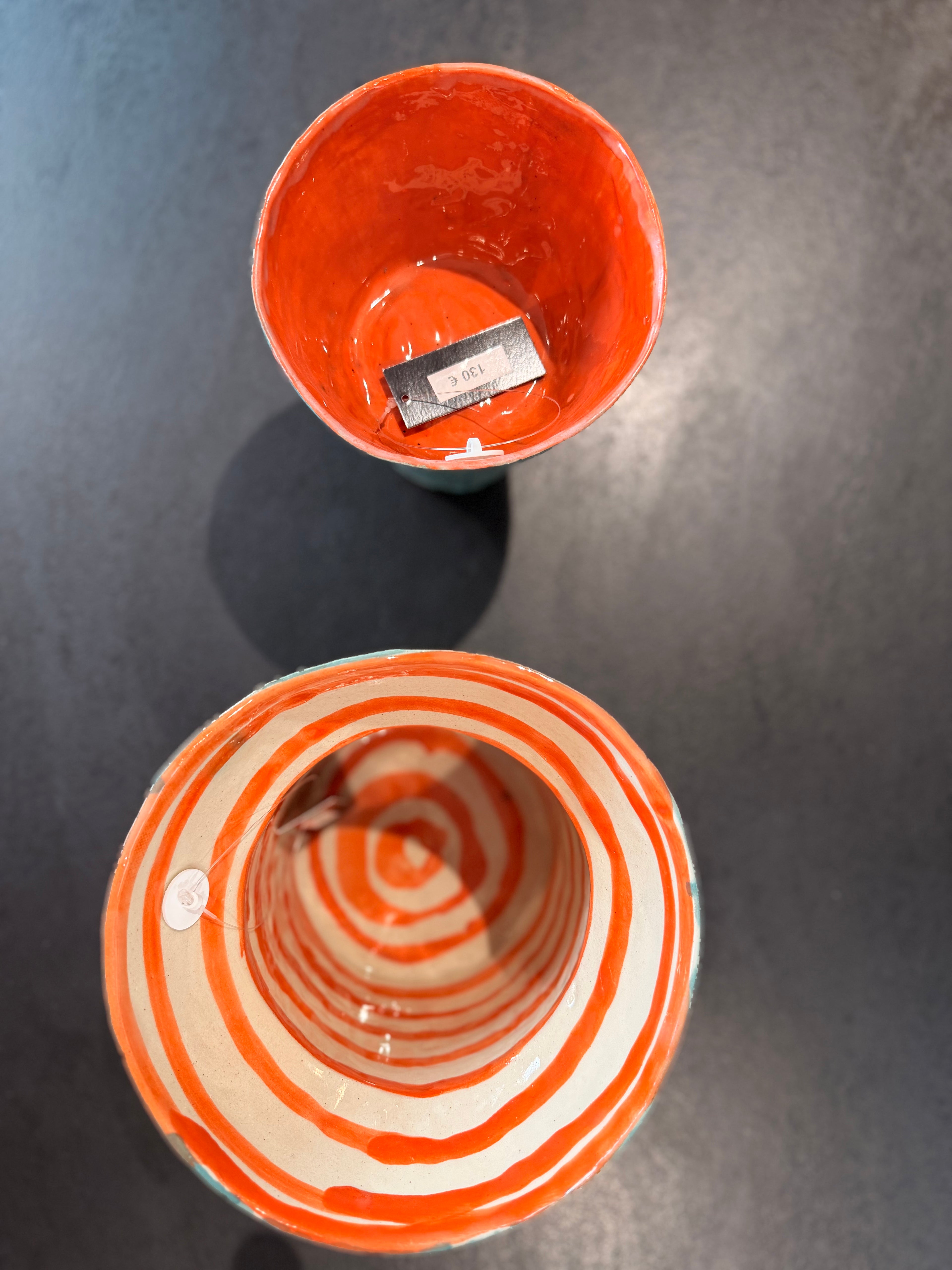 "Totem" Ceramic Art Vases – Unique Studio Creations by Catherine Meurger (Sold individually or as a pair)
