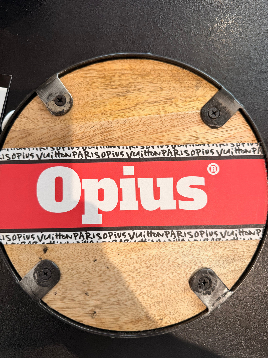 Sculpture "GAS MASK" Street Art – An exclusive creation by OPIUS | Custom Louis Vuitton x Supreme Edition