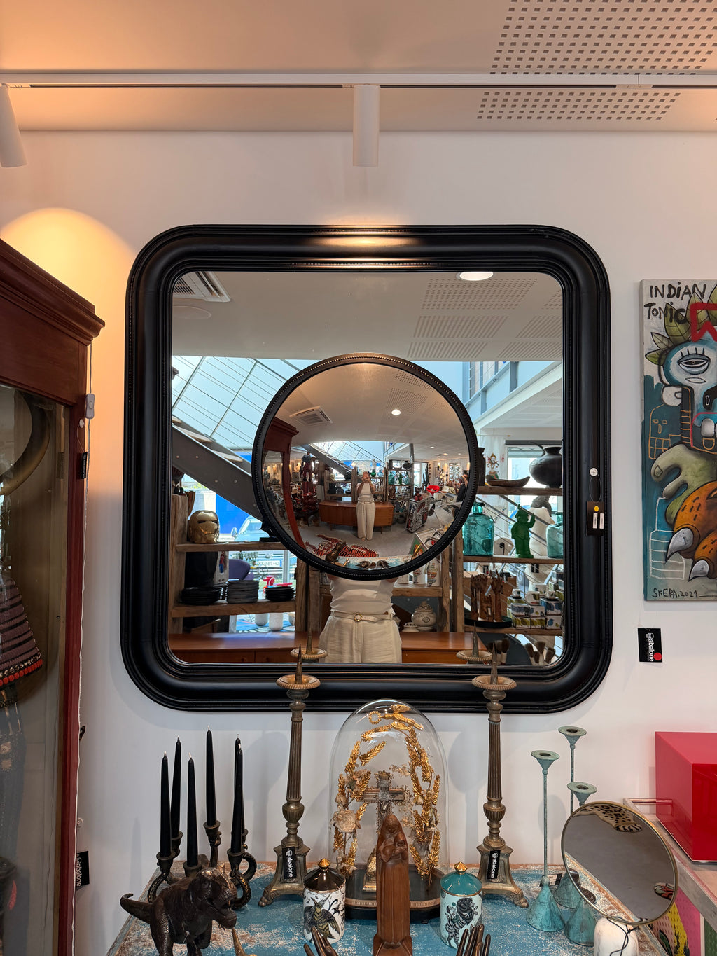 Miroir Monumental Louis-Philippe Réinventé – Finition Noir Ébène