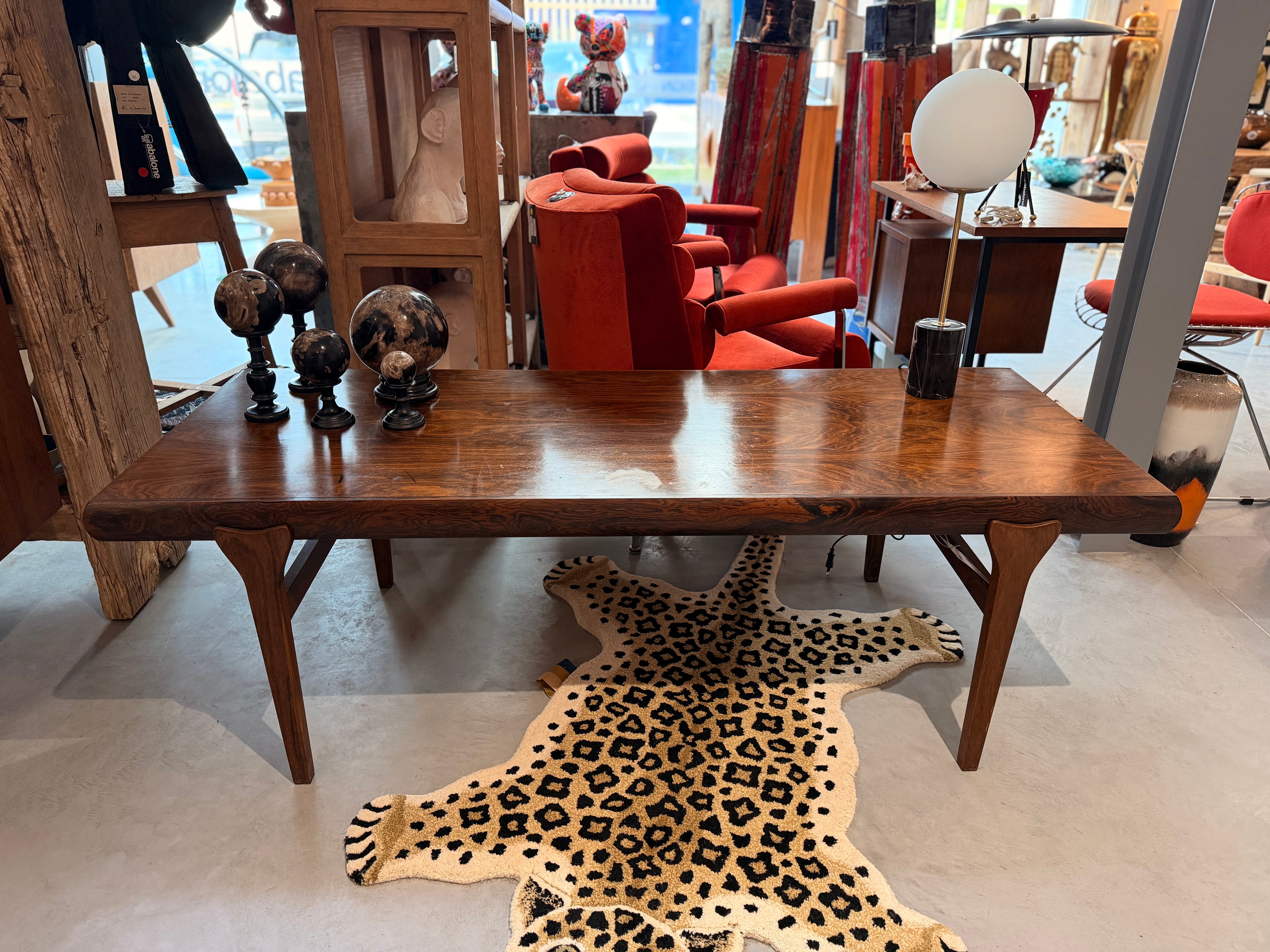 Table Basse de Salon Extensible en Palissandre de Rio – Danemark (Johannes Andersen)