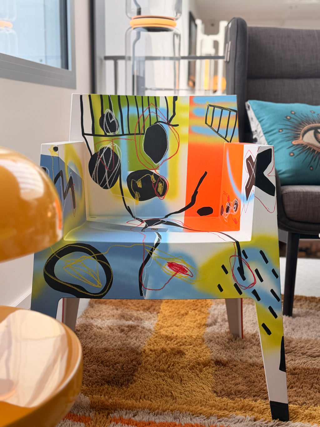 Fauteuil "Toy" Starck x Driade – Pièce Unique "Art Brut" & Graffiti (2022)