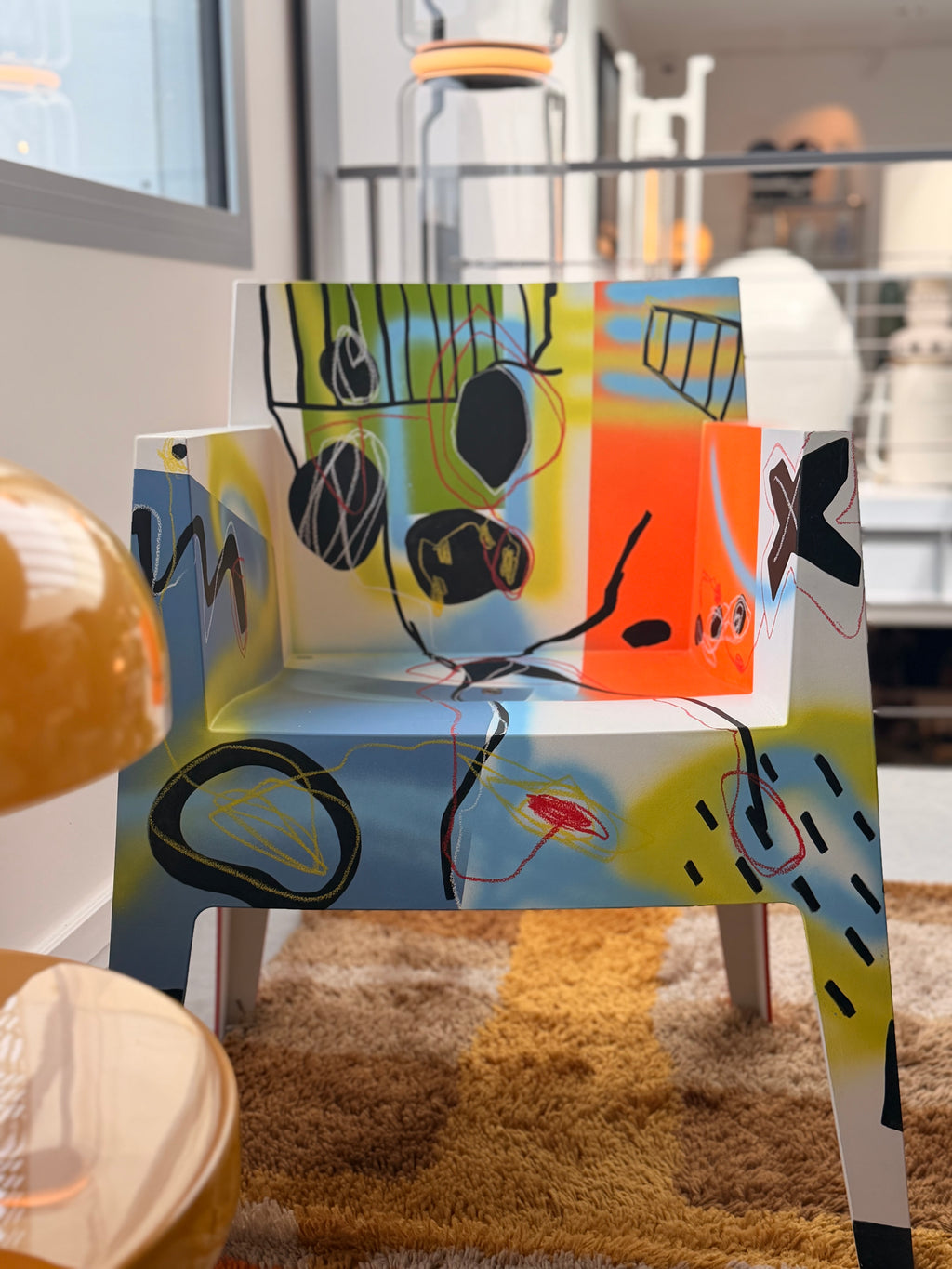 Fauteuil "Toy" Starck x Driade – Pièce Unique "Art Brut" & Graffiti (2022)