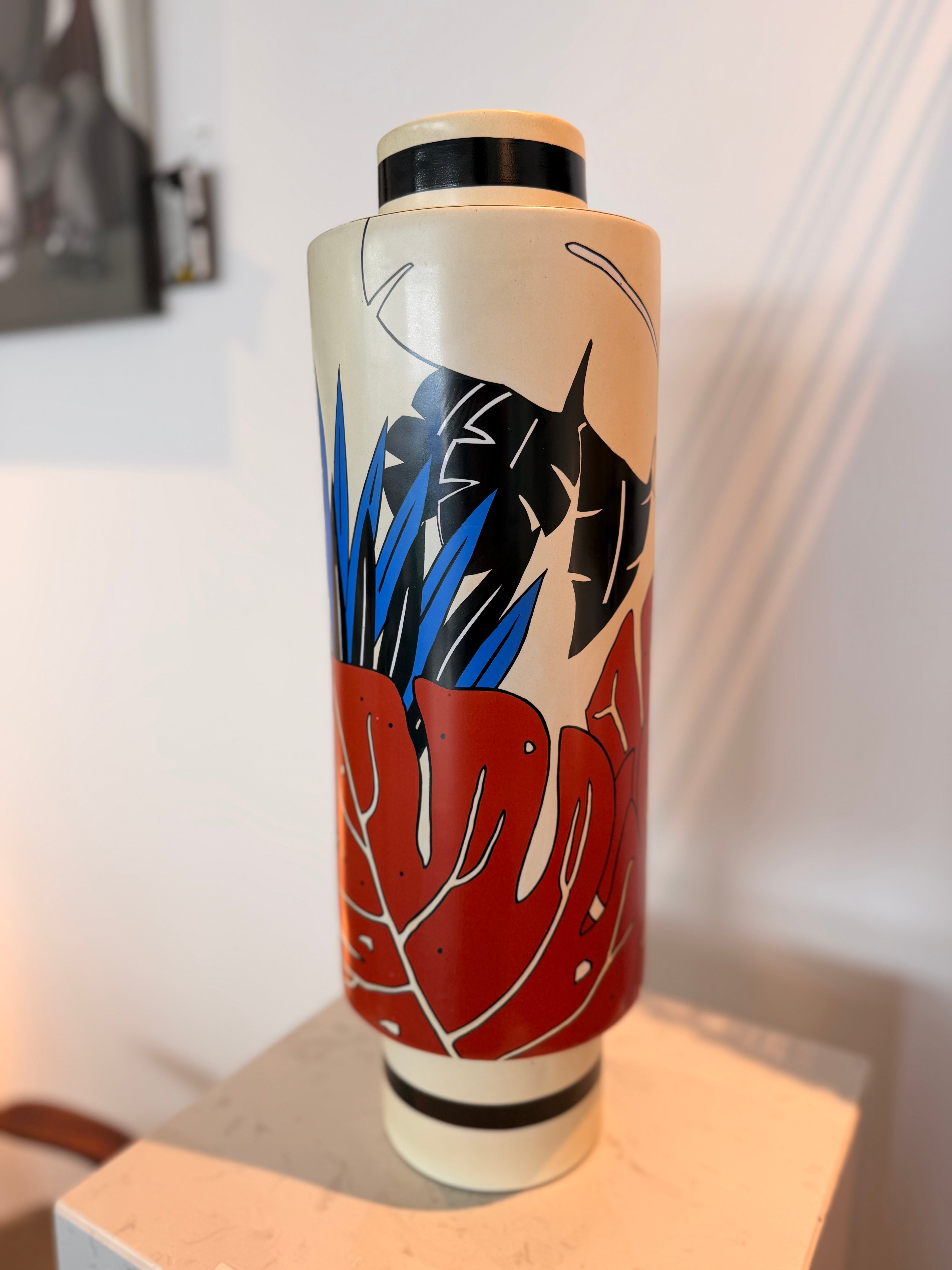 "Jungle" Column Vase in Ceramic – Nicolas Blandin