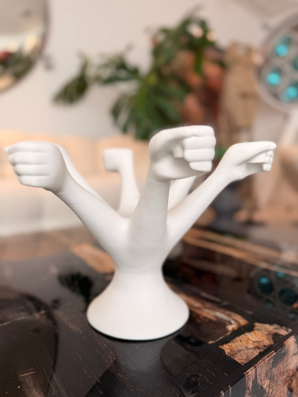 "Eve Multi-Fist" Bisque Porcelain Candlestick/Candelabra – Jonathan Adler