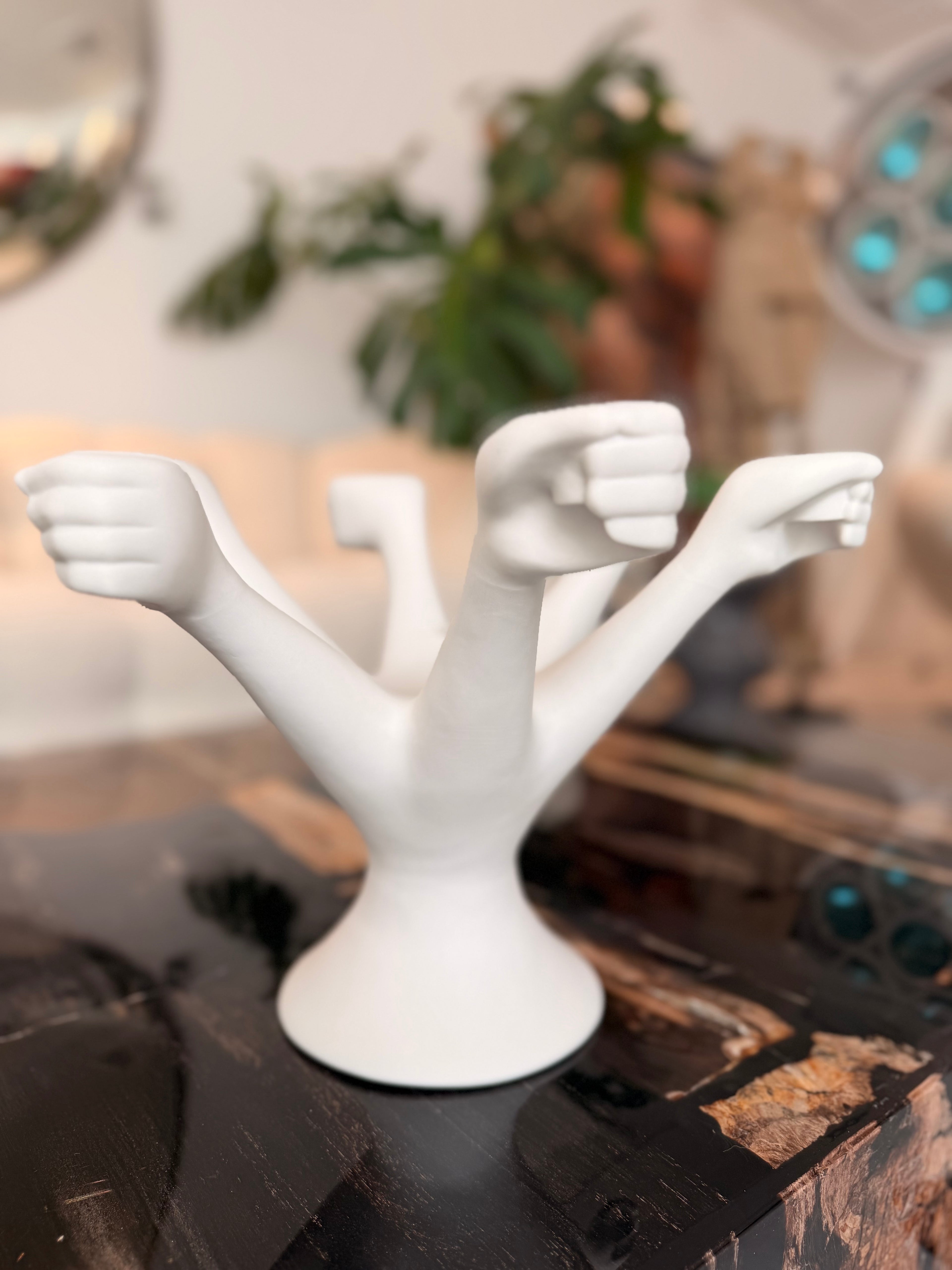 "Eve Multi-Fist" Bisque Porcelain Candlestick/Candelabra – Jonathan Adler