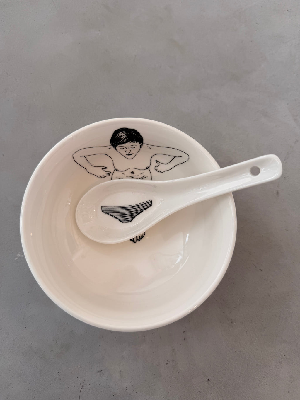 Set of 4 "Undressed" bowls with spoons