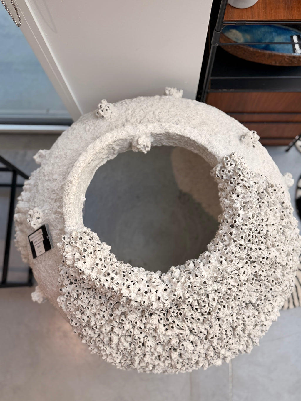 Grande Jarre "Terracotta Coral" — Sculpture Artisanale Effet Corail & Anatifes