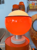 Lampe à Poser Space Age en Perspex Orange & Opaline – Italie, c. 1970