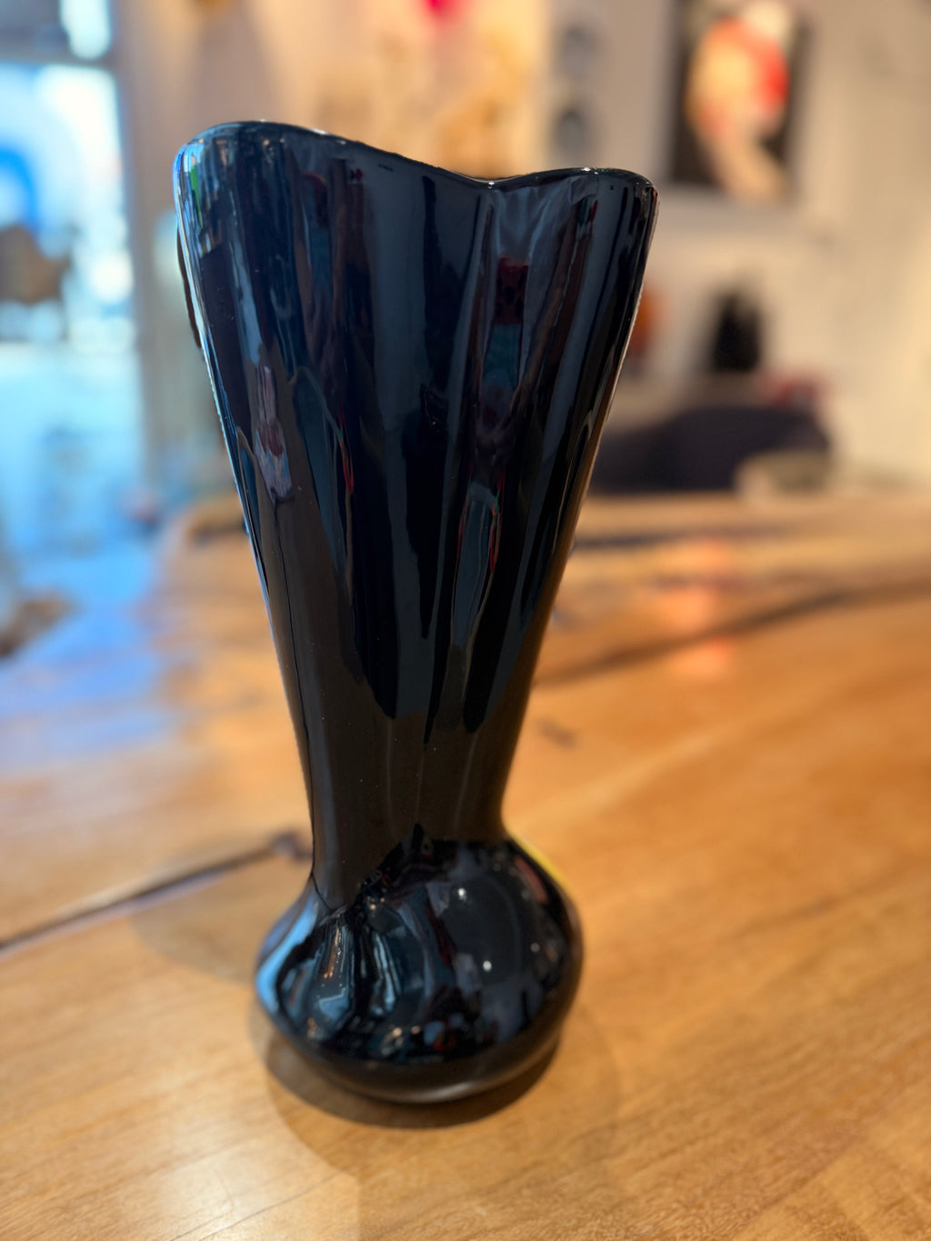 Céramiques Émaillées à Décor Zébré Polychrome — Vase Sculptural ou Coupe Tripode (Style Vallauris / 50's)