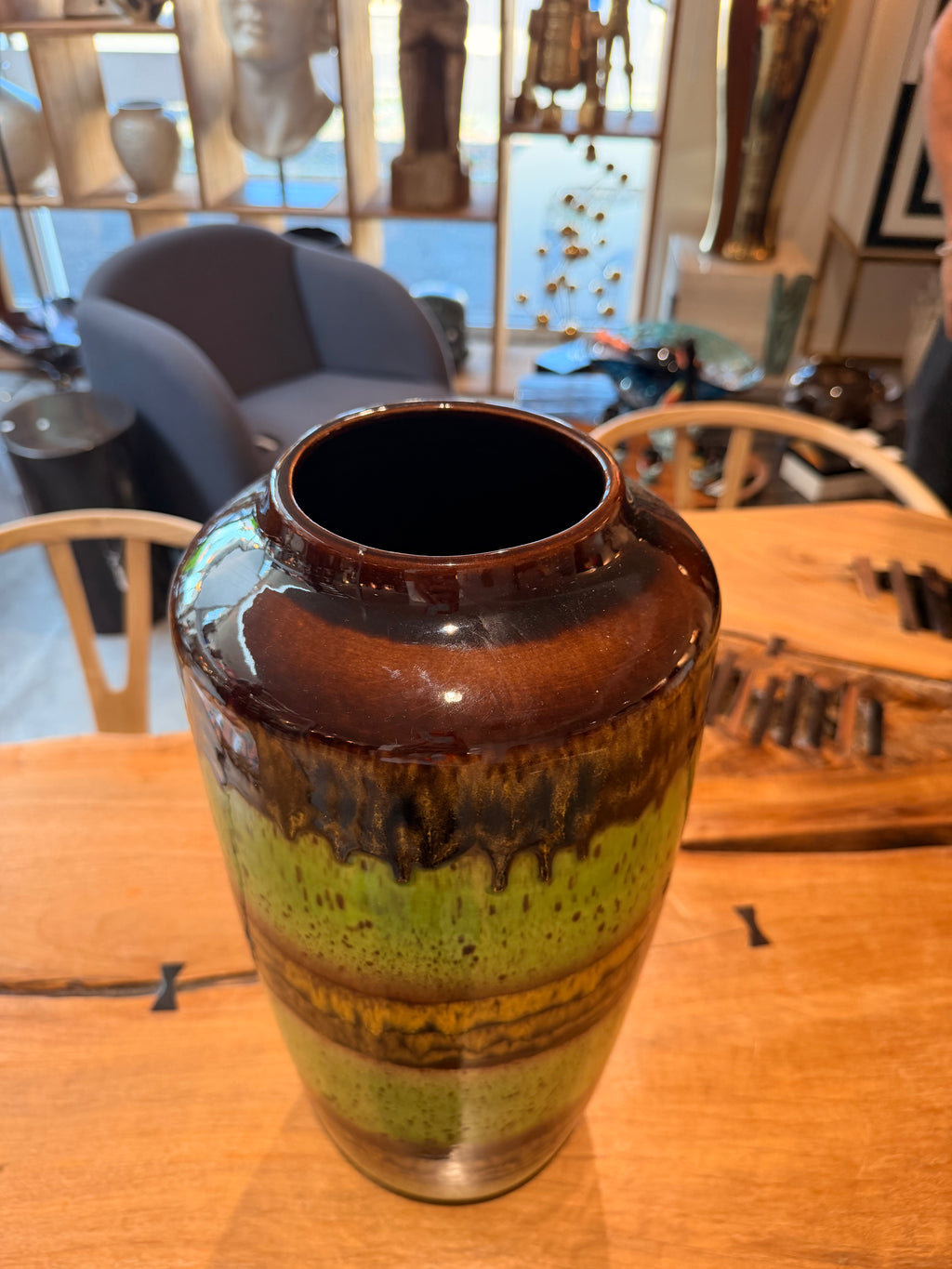 Céramique Fat Lava Vert Anis & Brun – West Germany