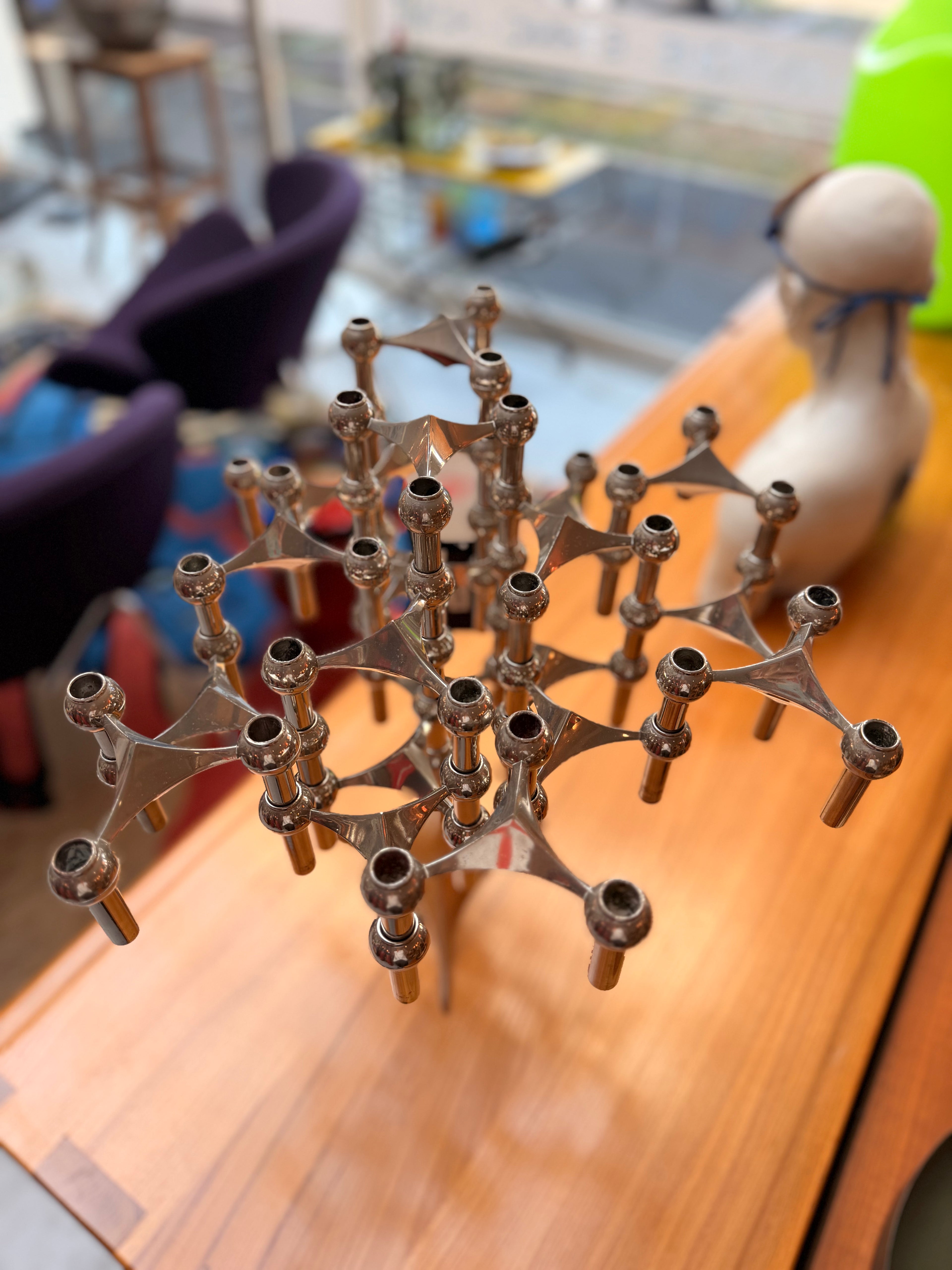 Grand Chandelier Sculpteur Modulable par Ceaser Stoffi & Fritz Nagel – BMF / Stoff Nagel (Édition Vintage, Années 1960-1970)