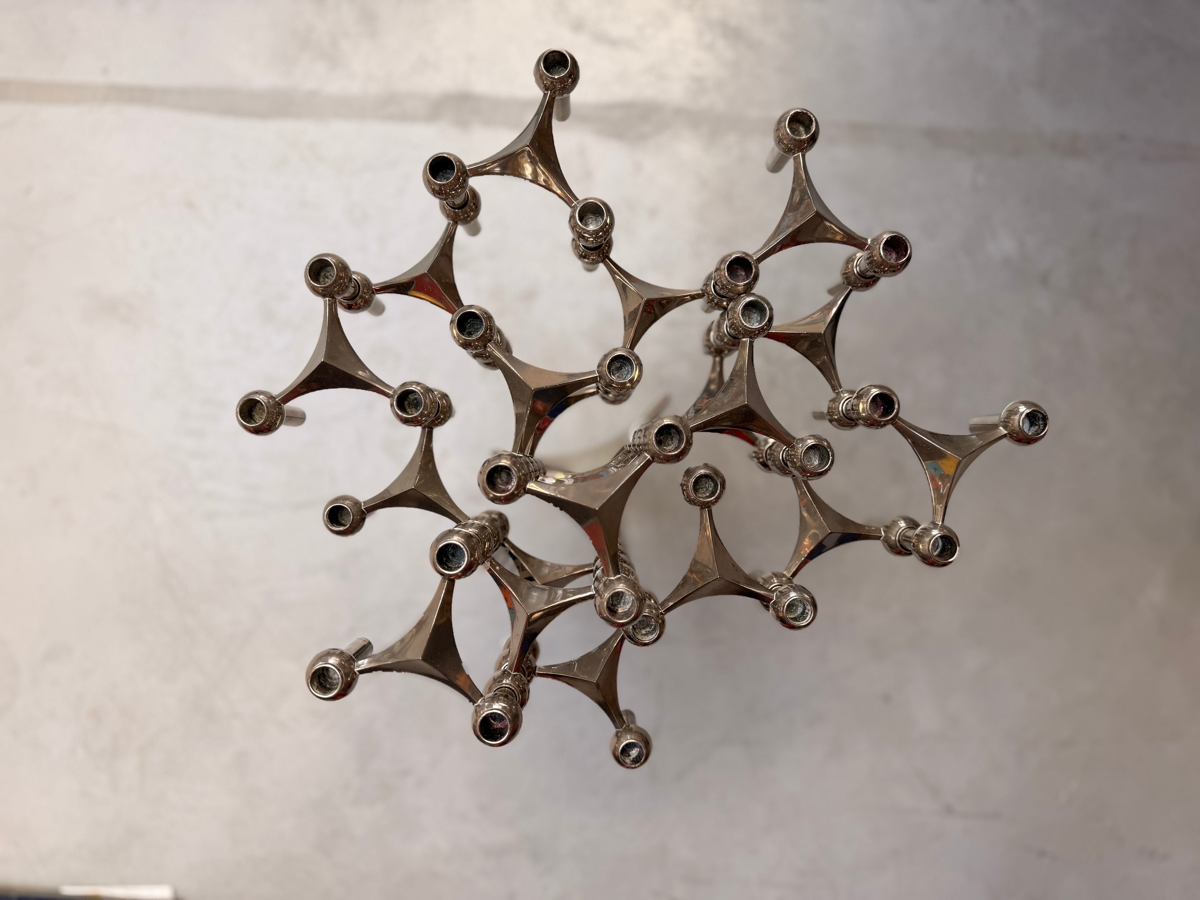Grand Chandelier Sculpteur Modulable par Ceaser Stoffi & Fritz Nagel – BMF / Stoff Nagel (Édition Vintage, Années 1960-1970)