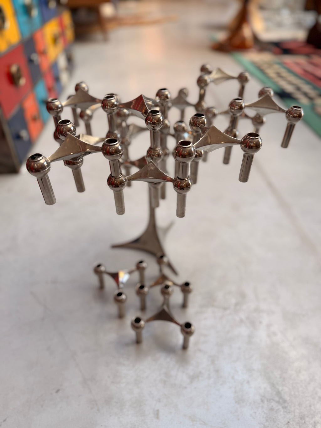 Grand Chandelier Sculpteur Modulable par Ceaser Stoffi & Fritz Nagel – BMF / Stoff Nagel (Édition Vintage, Années 1960-1970)