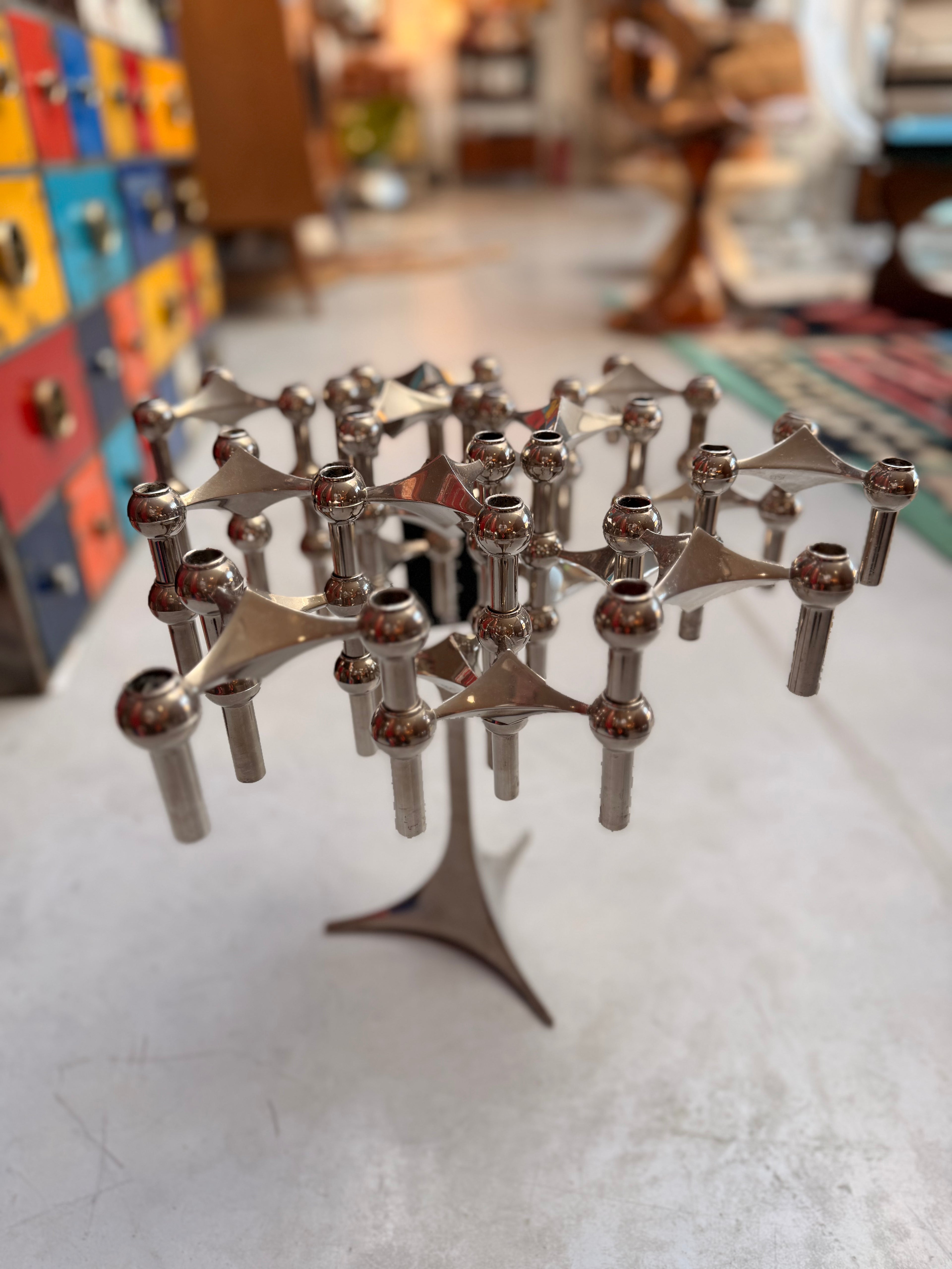Grand Chandelier Sculpteur Modulable par Ceaser Stoffi & Fritz Nagel – BMF / Stoff Nagel (Édition Vintage, Années 1960-1970)
