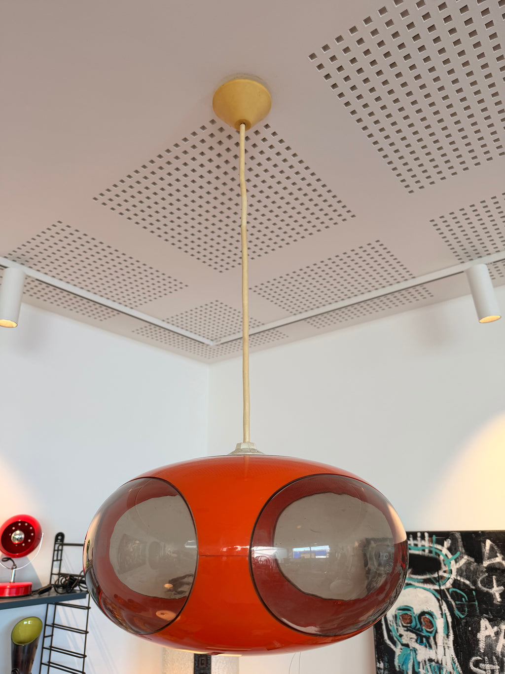 Suspension « Bug Eye » Space Age en Perspex — Luigi Colani / Massoni (Années 70)