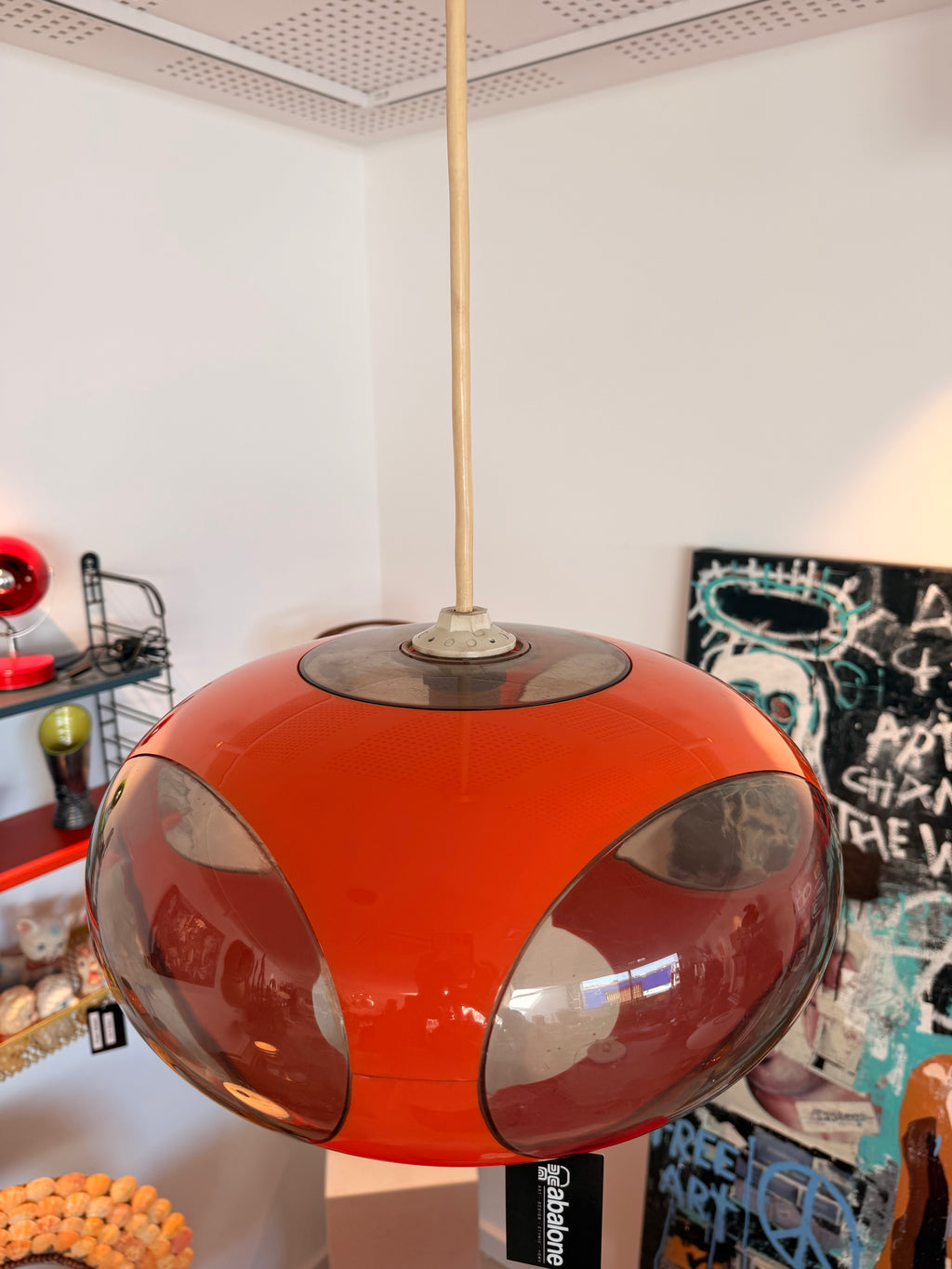 Suspension « Bug Eye » Space Age en Perspex — Luigi Colani / Massoni (Années 70)