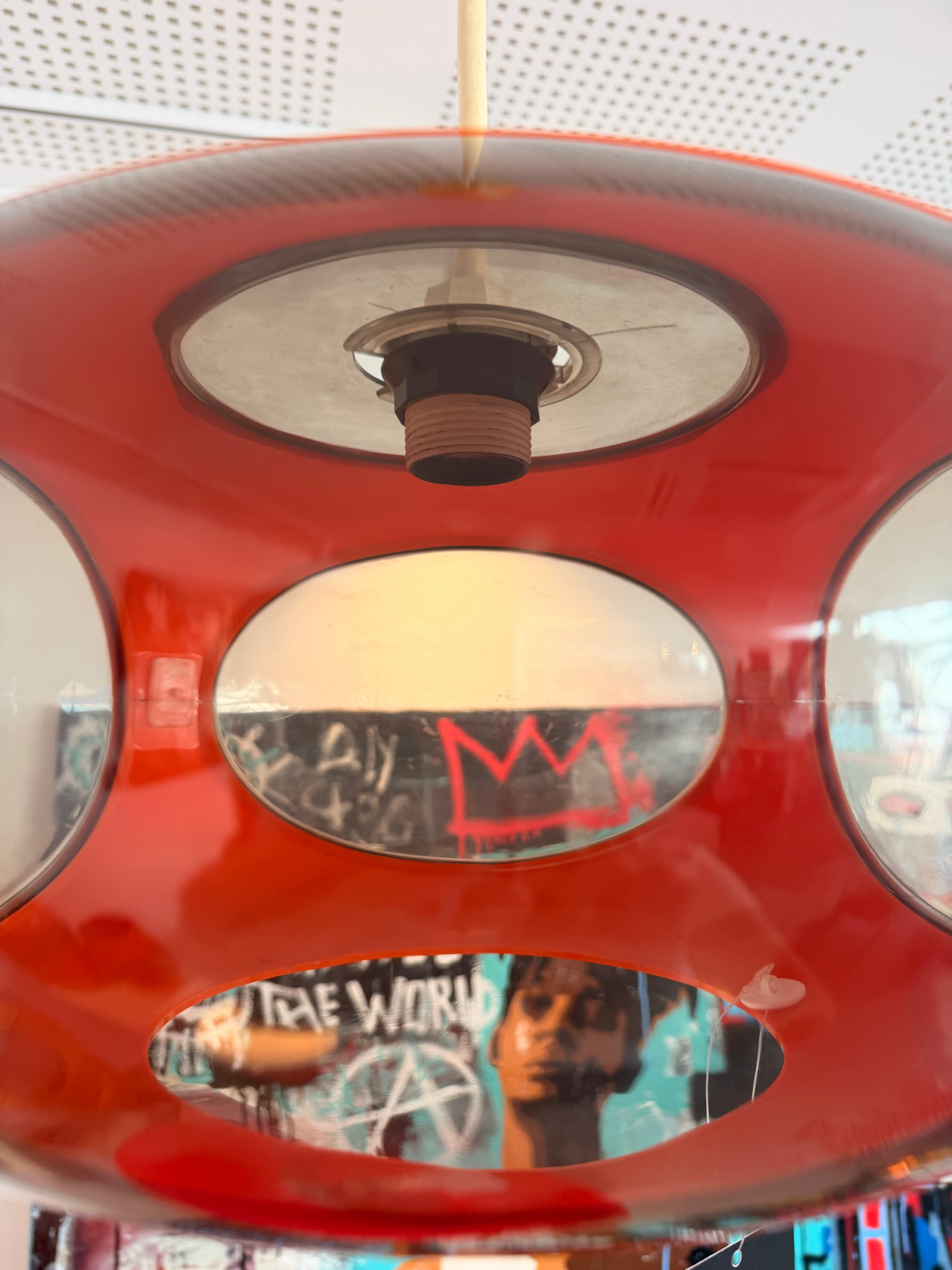 Suspension « Bug Eye » Space Age en Perspex — Luigi Colani / Massoni (Années 70)