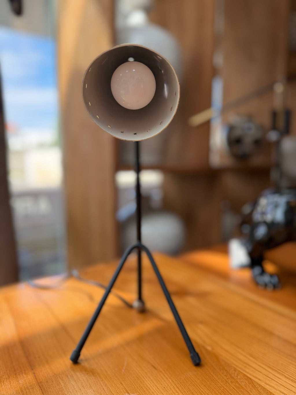 Lampe Trépied « Cocotte » Moderniste — Jacques Biny / René-Jean Caillette (Années 50)
