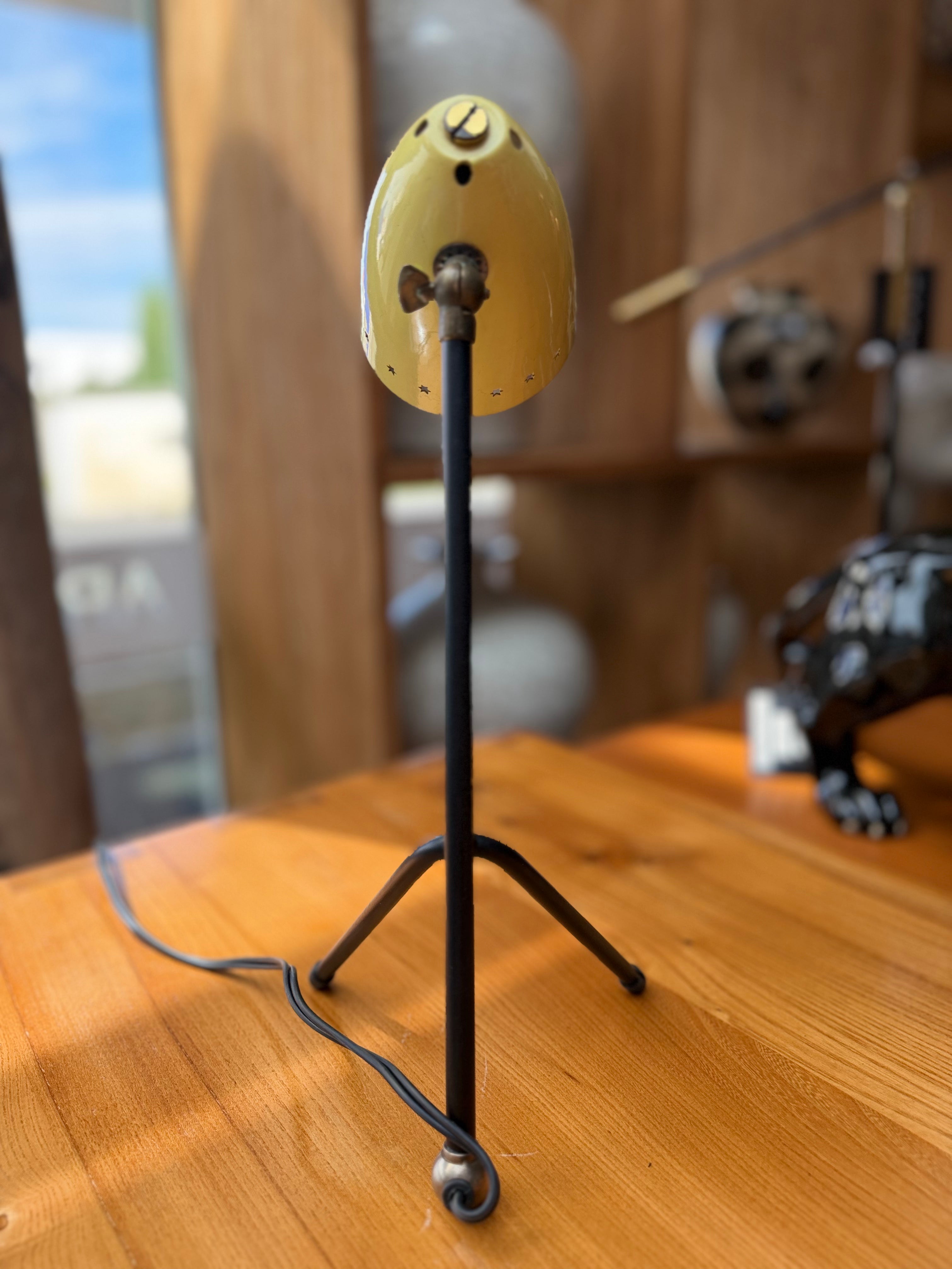 Lampe Trépied « Cocotte » Moderniste — Jacques Biny / René-Jean Caillette (Années 50)